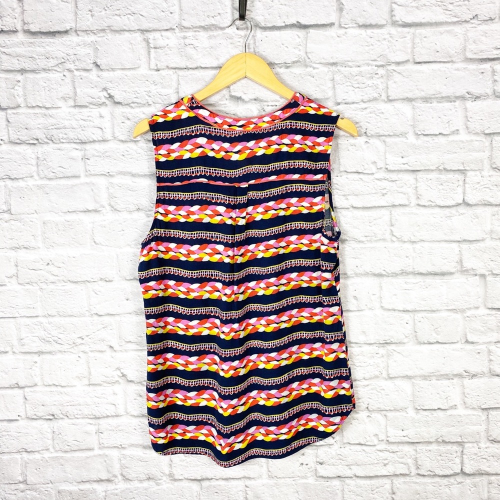 ModCloth Bright Rope Print V Neck Tank Top - Picture 4 of 5